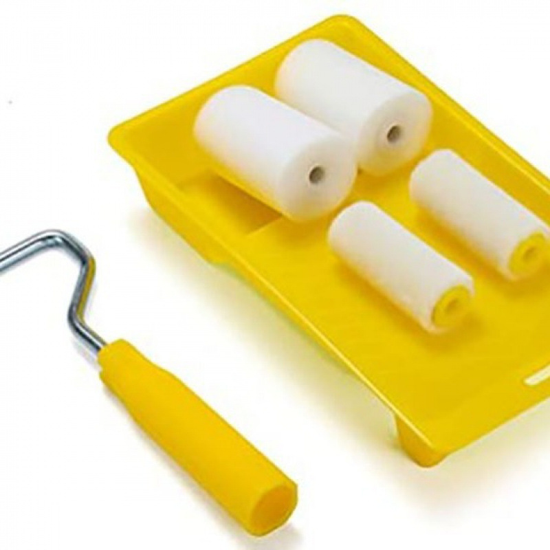 Acústico transfronterizo ácido 2 "Wool Paint Roll Cepillo DIY herramientas de dibujo para niños cepillo de esponja rodillo conjunto de cepillo