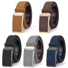 亚马逊皮带男士高端真皮自动扣头牛皮腰带男款商务休闲裤带现货