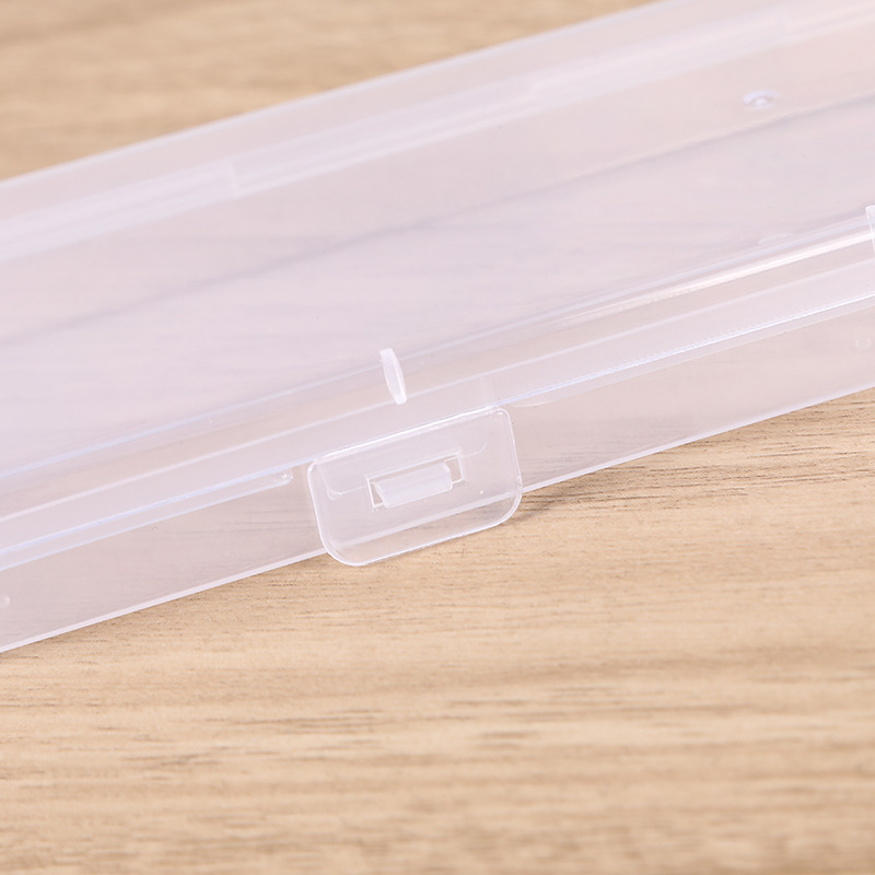 長方形の透明なプラスチックの箱のアクセサリの部品の漁具の収納箱の金属のツールの平たい文房具の包装箱の空の箱|undefined