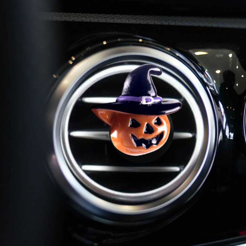 Salidas de aire de Halloween de automóviles aromatizadas nuevas adorables y carnosas consola central de automóviles decoraciones de aire acondicionado