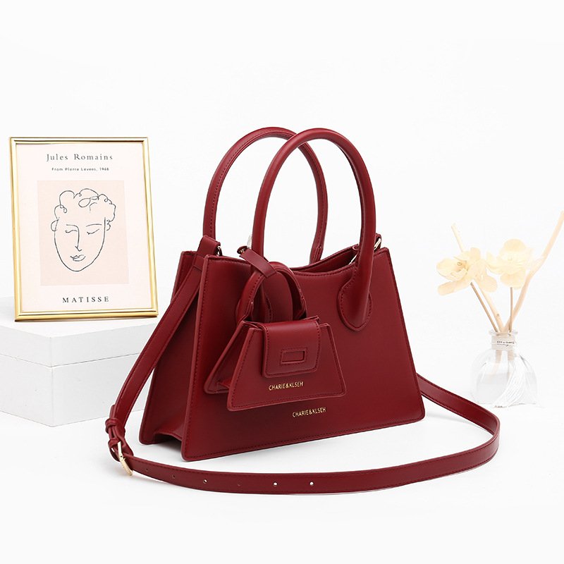 Bolso de Novia Rojo 2025, Nuevo Bolso de Moda de Lujo Ligero para Mujer, Bolso de Mano de Alta Gama, Bolso Cruzado para Novia
