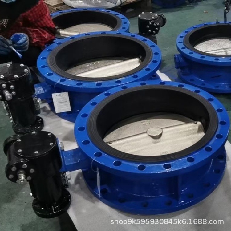 涡轮手动法兰铸钢蝶阀 D341X-16C DN250 中线法兰涡轮蝶阀