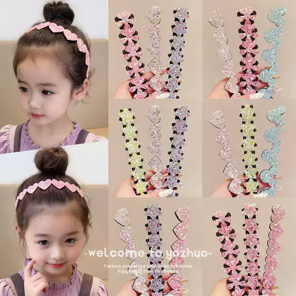 Children's Hair Styling Tool for Tidying up Stray Hair, Magic Pink Hairband for Bun Hairstyles, Baby Bangs Patch, Hairband-Style Hair Hoop