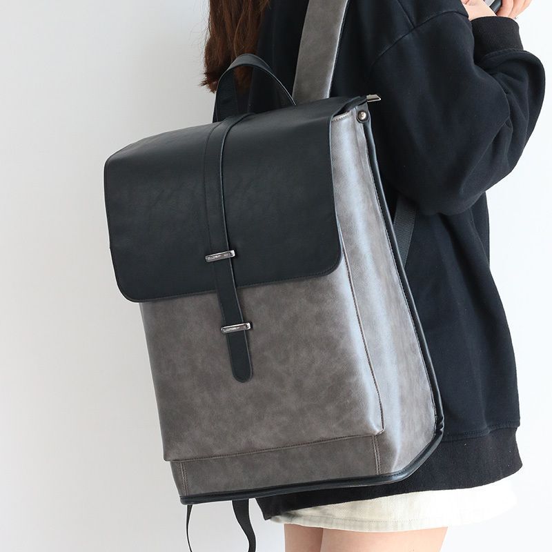 Cross-Border Trendy High-End Backpacks for Men and Women, Fashionable Commuter Backpacks, British Style Retro Student School Bags