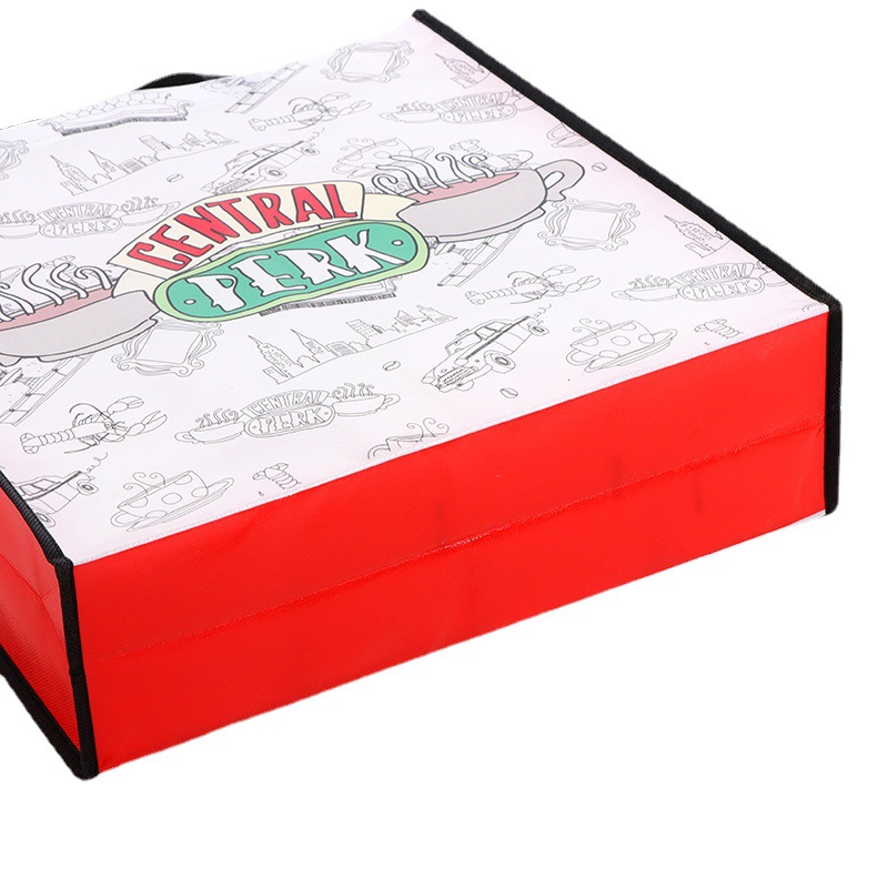 Tridimensional engrosada regalo publicitario promocional bolsa tejida película de impresión en color impermeable ropa bolso de compras al por mayor