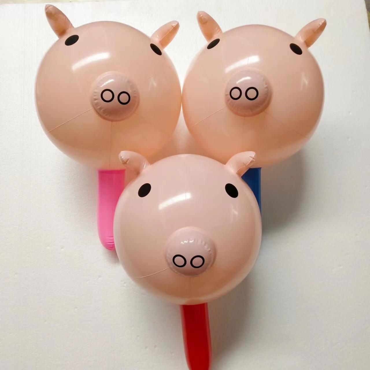 컬러 돼지 머리 스틱