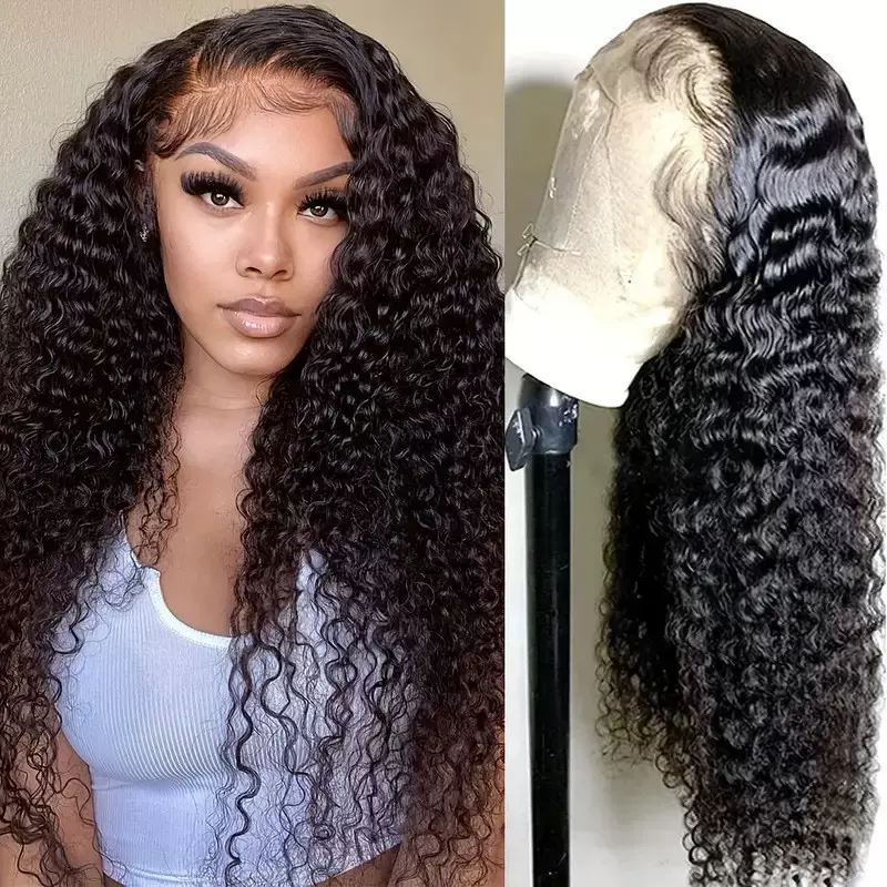 FrontLaceWig欧美前蕾丝假发女中分小卷长卷发自然全头套女士假发