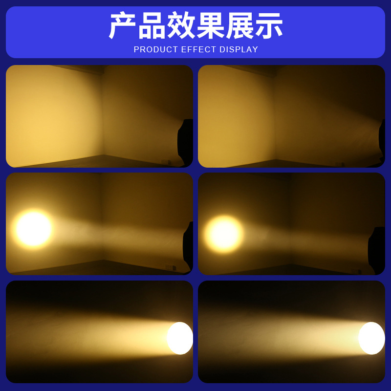 COB luz de superficie de enfoque foco led de larga distancia 200w giratorio sacudiendo la cabeza iluminación de escenario foco de luz de relleno al por mayor