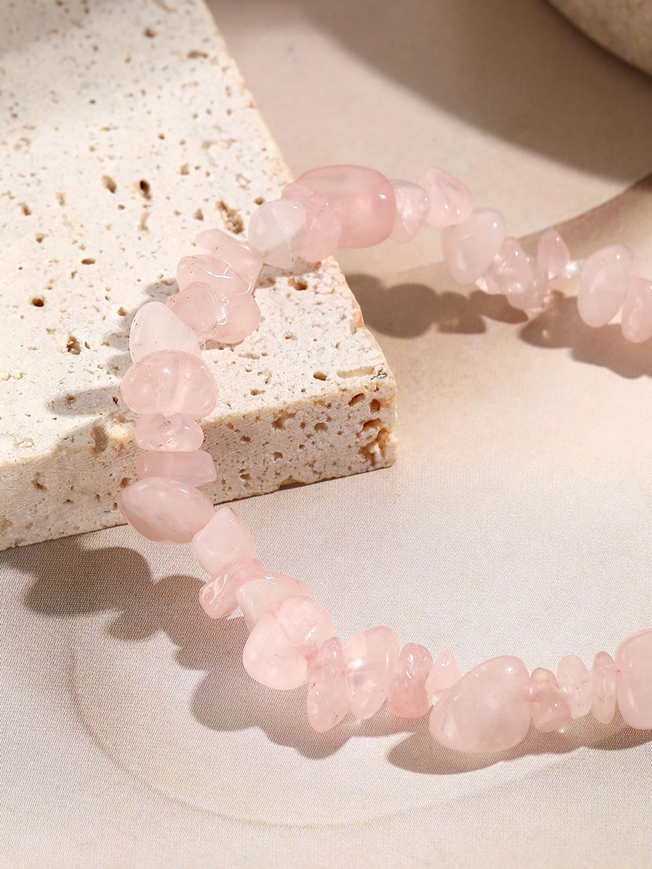 nouveau collier de perles en pierre de couleur collier de clavicule en pierre naturelle accessoires de collier design bijoux de niche_voghion.com