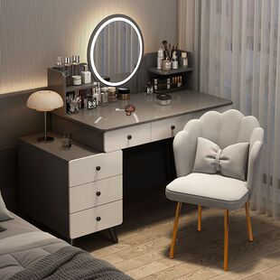 2025 New Small Storage Cupboard Integrated Desk Makeup Table Dressing Table Bedroom Simple Modern Makeup Cabinet