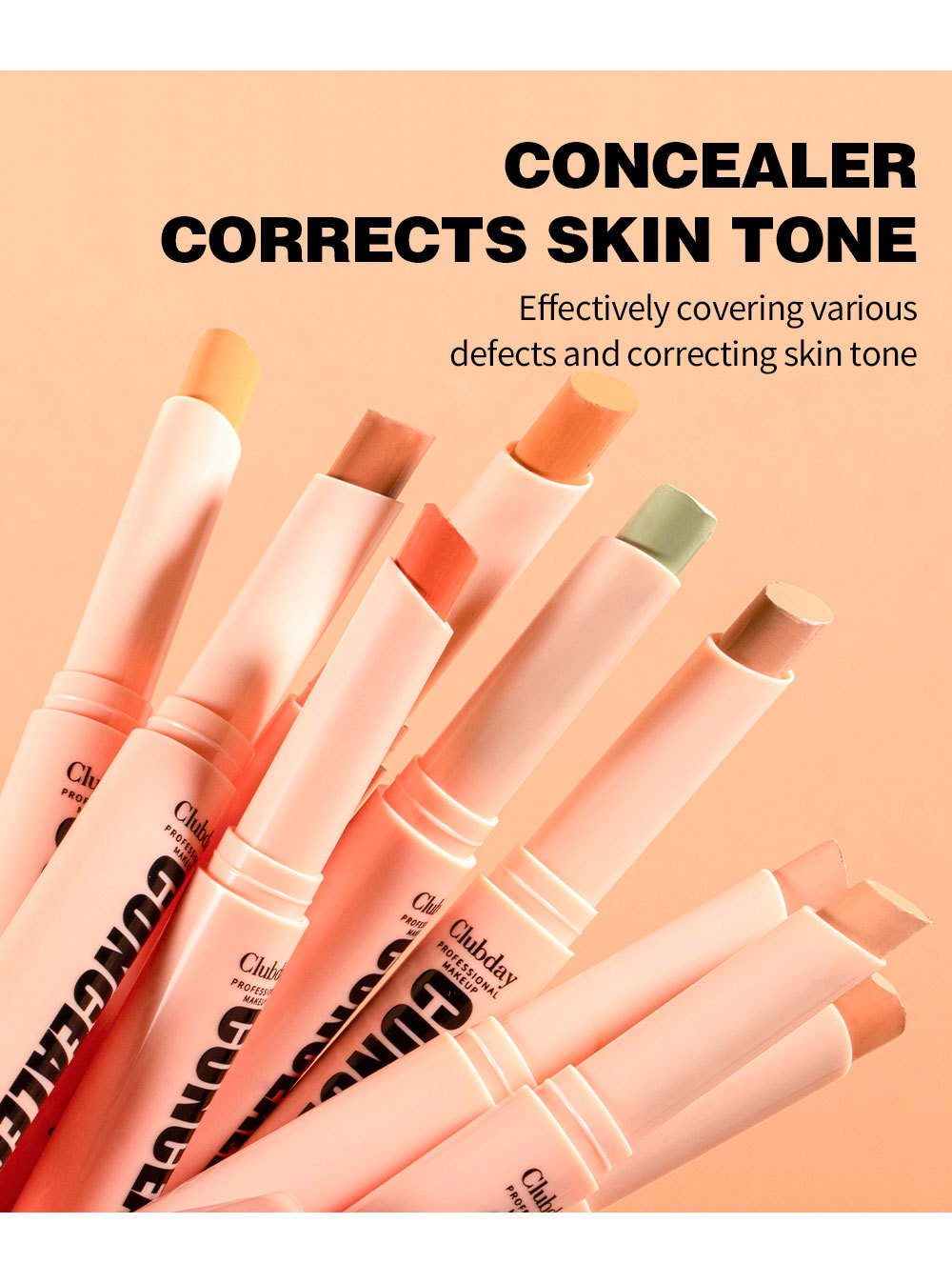 Clubday Cross-border Facial and Body bestseller Contour Shadow Concealer Pen, Natural three-dimensional matte Waterproof Concealer stick undefined
