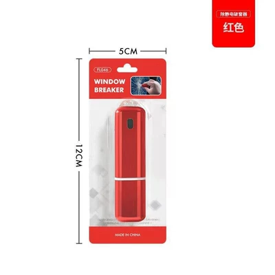 Escape Safety Hammer Multifunctional Vehicle: Qəza çəkici - static-electricity-window-breaker-red-blister-pack