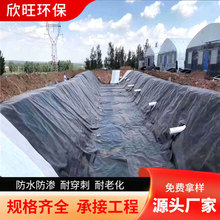 0.3-0.8mm水产养殖土工膜蓄水池专用膜护坡田坎基围虾鱼塘防渗膜