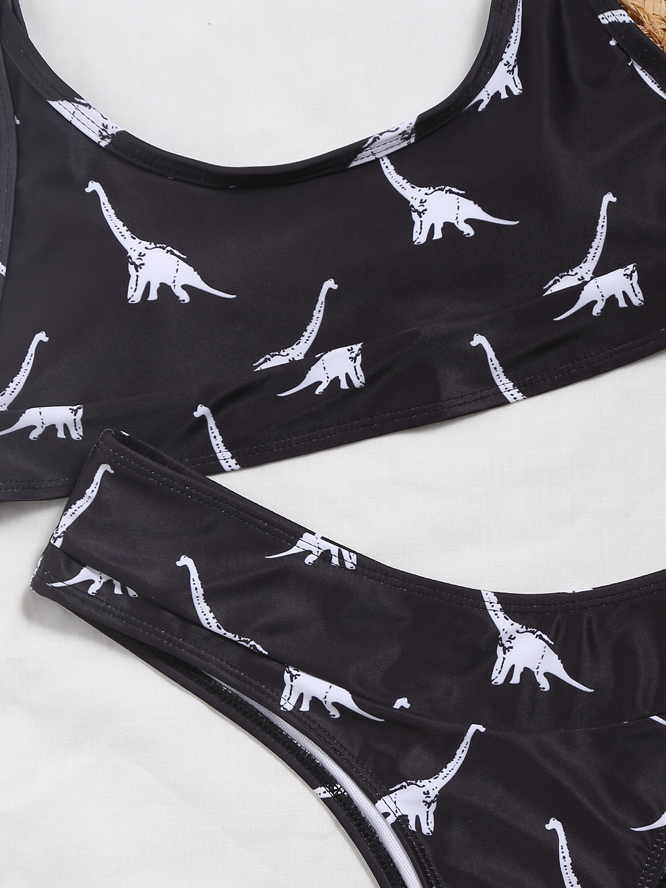 Dinosaur Print U-Neck Bikini NSFPP104723