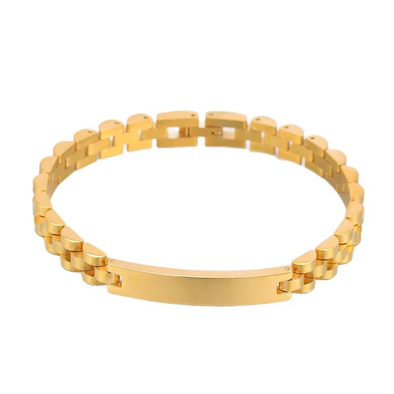 Nueva pulsera de acero de titanio de lujo ligero transfronterizo tres cuentas curvas se puede grabar pareja de alta sensación joyas pulsera image 6