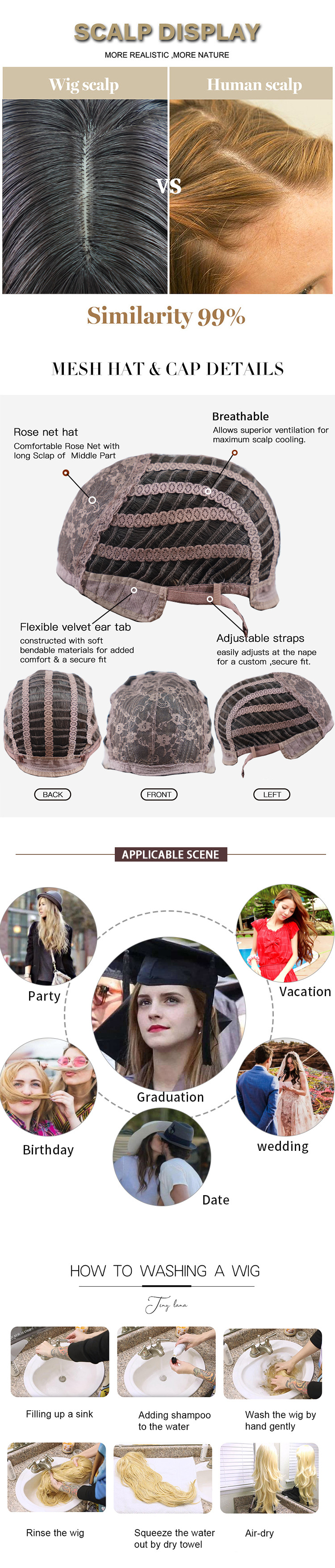 Perruque transfrontalière en gros cheveux longs bouclés fibre chimique soie haute température ondulation d'eau courbée naturelle cheveux légers et fins fabriqués à la machine_voghion.com