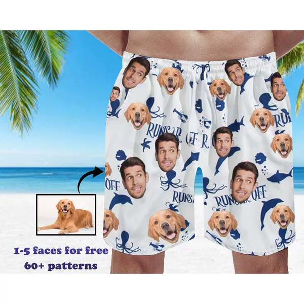 2025 Aliexpress Amazon Cross-Border New Pod One Piece Customized Men's Shorts Customized with Pictures Starting from One Piece