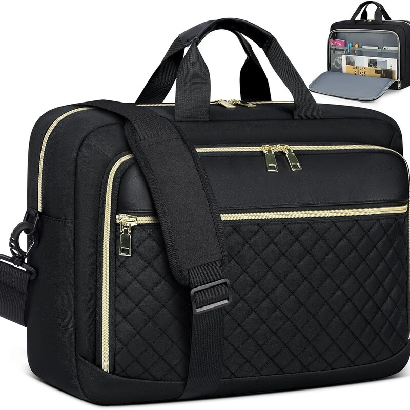 Cross-Border Hot-Selling Fashionable Women's Waterproof Briefcase 17inch Laptop Bag Shoulder Tote Crossbody Bag Cross-Border Hot-Selling Fashionable Women's Waterproof Briefcase 17inch Laptop Bag Shoulder Tote Crossbody Bag