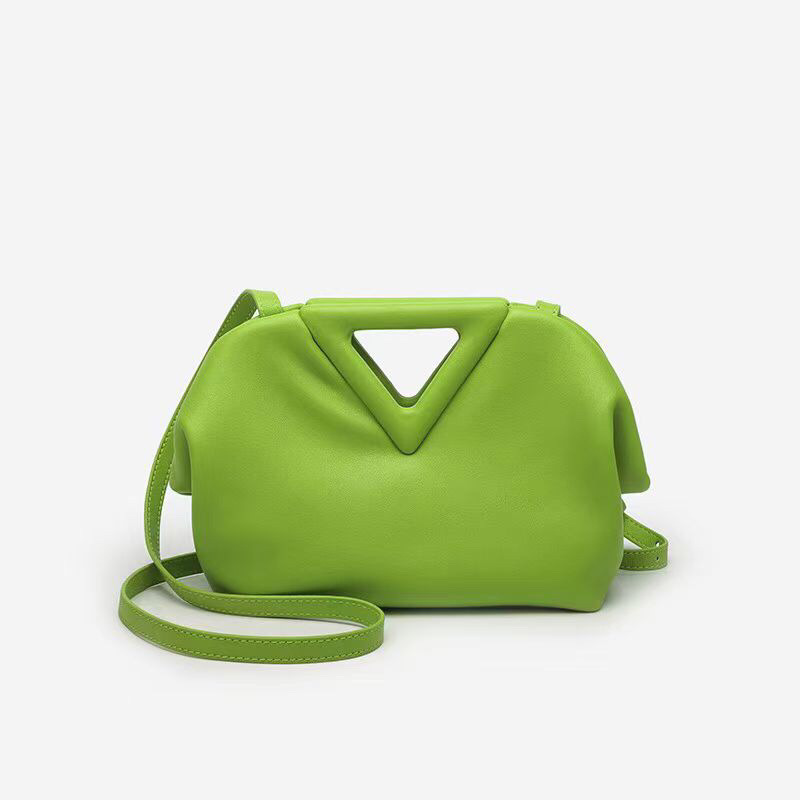 New Pleated Cloud Bag Hand-held Mini Shoulder Diagonal Bag Candy Color Inverted Triangle Dumpling Bag Female Small Square Bag