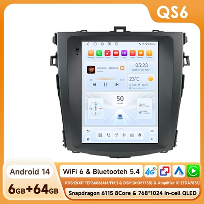 Large-Screen Central Control All-In-One | DVD Navigation - 664g-wifi4g-version-6115-carplay-eight-core-97inch-suitable-for-06-13-toyota-corolla