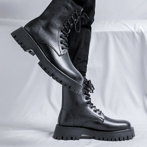 Martin boots men's British style high-top boots summer new mid-top leather shoes workwear Chelsea short boots 8228-R
