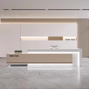 Simple Painted Office Front Desk Reception Desk Company Hotel Bar Property Apartment Cashier Desk Gym Counter Table