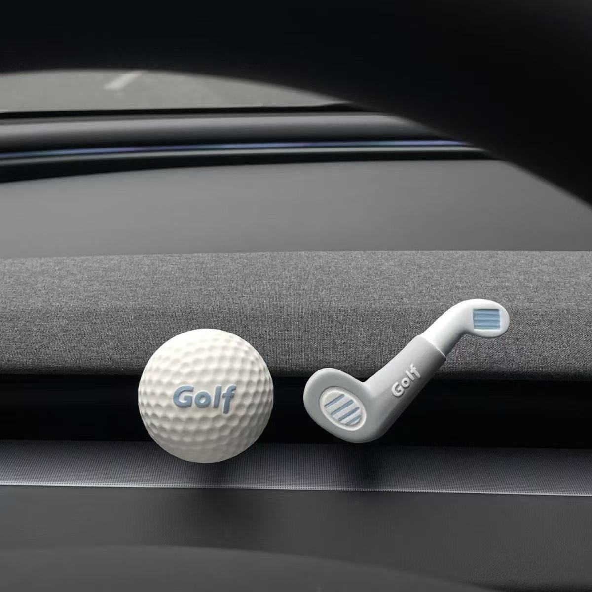 Car air freshener in a cute sporty golf design, hand-painted diffuser decoration for car air vents, small gift