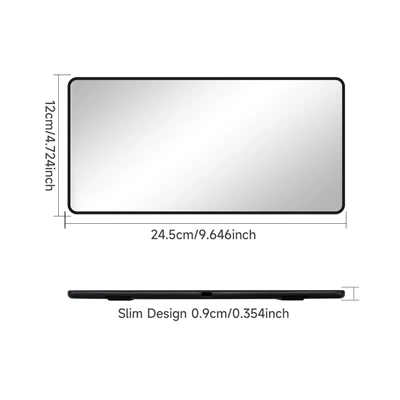 Car Passenger Side Mirror, Car Sun Visor, Makeup Mirror, Vanity Mirror, Car Interior Decoration Supplies (Other Automotive Interior Supplies) - white-shell-sunshade-hd-mirror-2451209cm