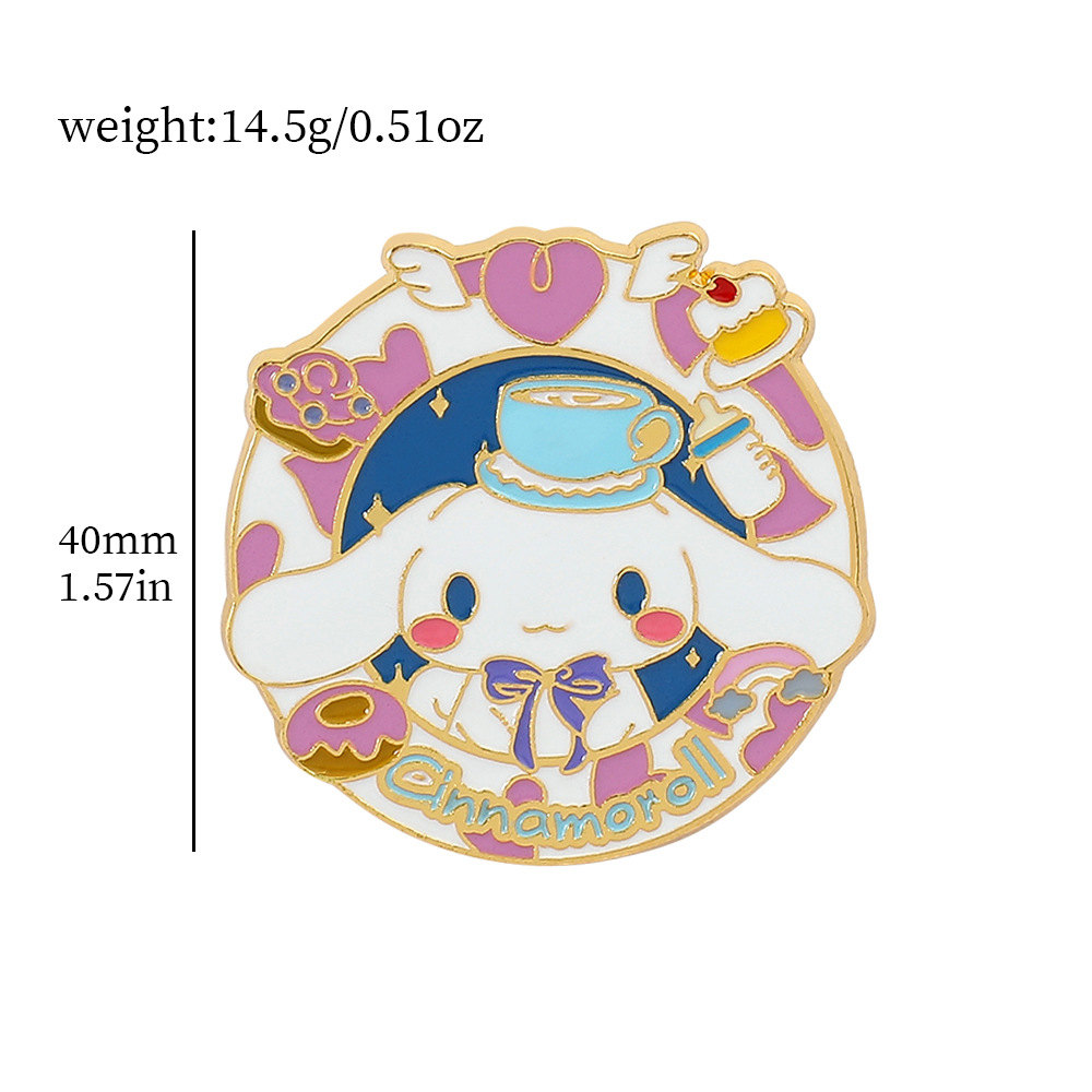 Venta caliente cien Sanrio serie de metal broche de dibujos animados coolomi Yugui perro KT gato todo-fósforo de moda insignia