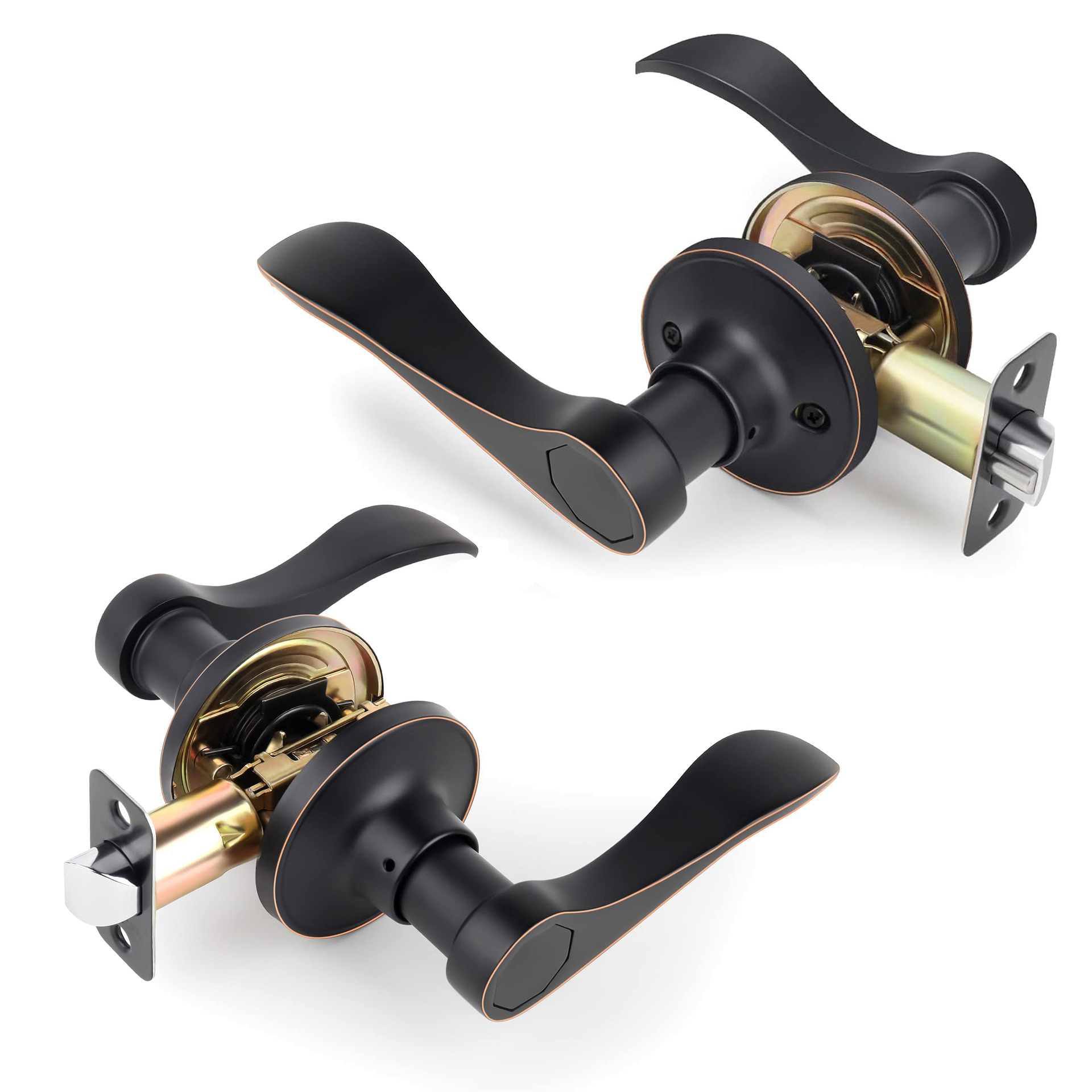 채널 기능 브론즈 러브 엣지 Passage/Hall Oil Rubbed Bronze