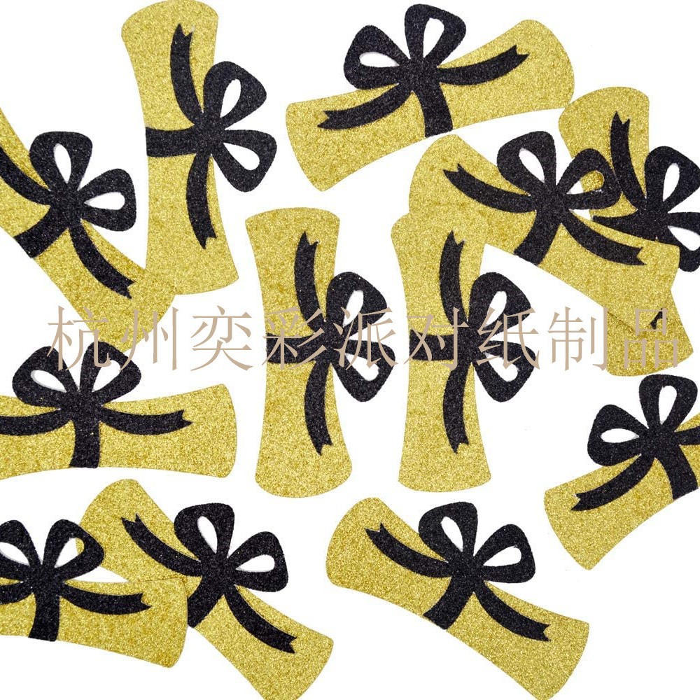 Supply graduation season party throwing decoration glitter paper card party props graduation party scene decoration