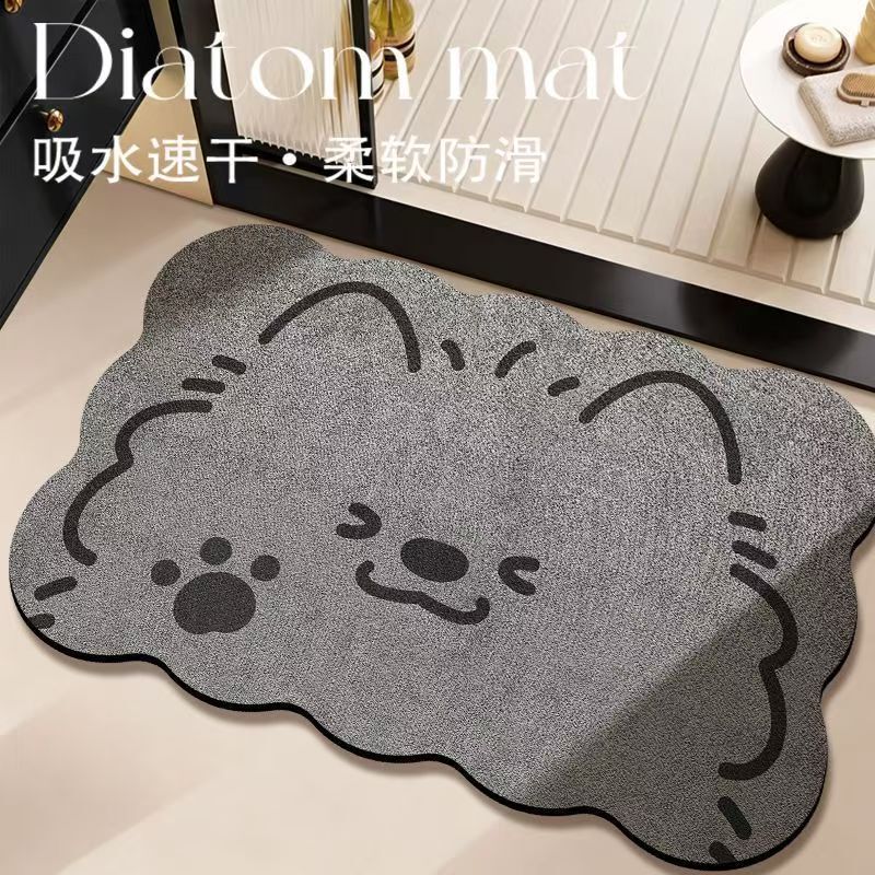 Cartoon Animal Diatomaceous Earth Floor Mat, Water-Absorbent, Non-Slip Bathroom Mat, Cute Entryway Mat, Dirt-Resistant and Easy to Maintain Cartoon Animal Diatomaceous Earth Floor Mat, Water-Absorbent, Non-Slip Bathroom Mat, Cute Entryway Mat, Dirt-Resistant and Easy to Maintain
