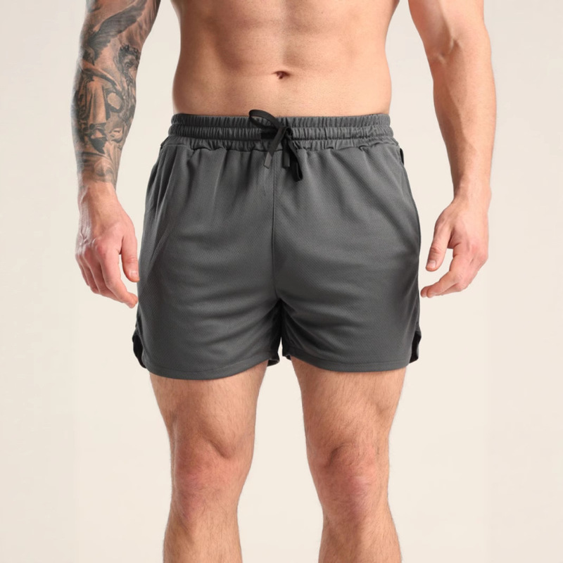 2025 Summer Cross-Border Fitness Sports Shorts for Men Quick-Drying Zipper Pocket Basketball Casual Beach Versatile Breathable