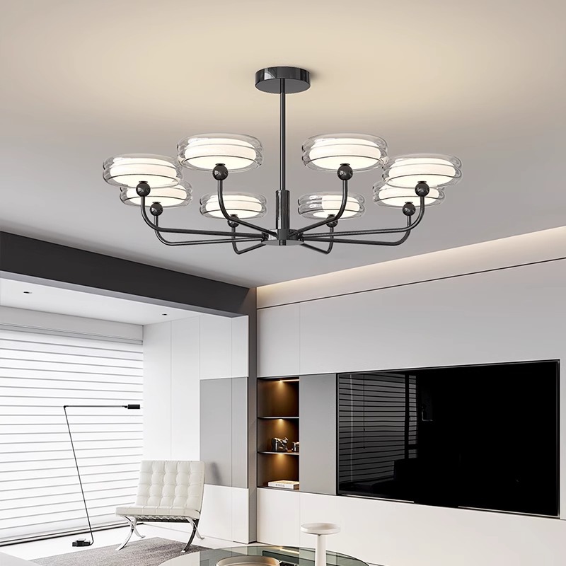 Araña de sala de estar atmósfera 2025 nuevo moderno simple, ligero, lujo, espectro completo, restaurante inteligente, sala de estudio, lámpara de dormitorio principal