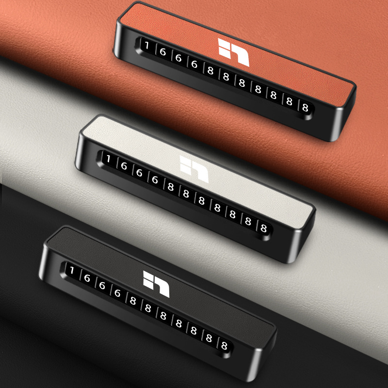 새로운 이상적인 임시 주차 번호판 이동 번호판 ONE L6 L7 L8 L9 자동차 인테리어 금속 장식품 남성과 여성