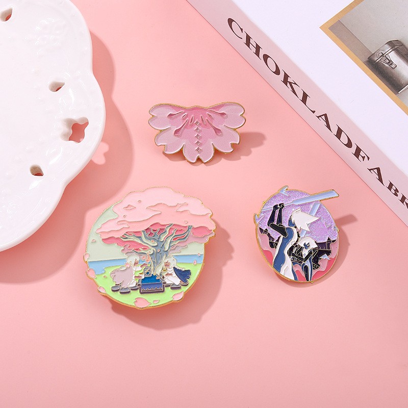 Cartoon Style Cartoon Character Tree Flower Alloy Stoving Varnish Unisex Brooches display picture 1