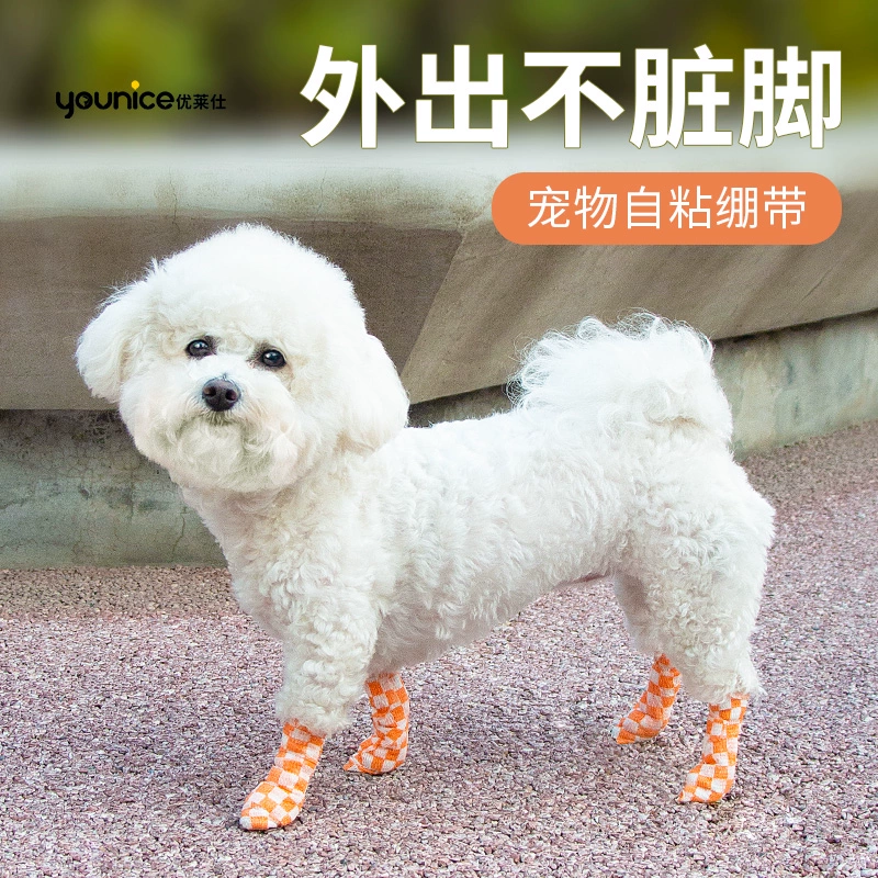 Собачьи одноразовые ножные повязки, обертывания ног, собачьи ботинки, чем медведи, чтобы предотвратить грязные артефакт, домашние животные связываются с фикусом