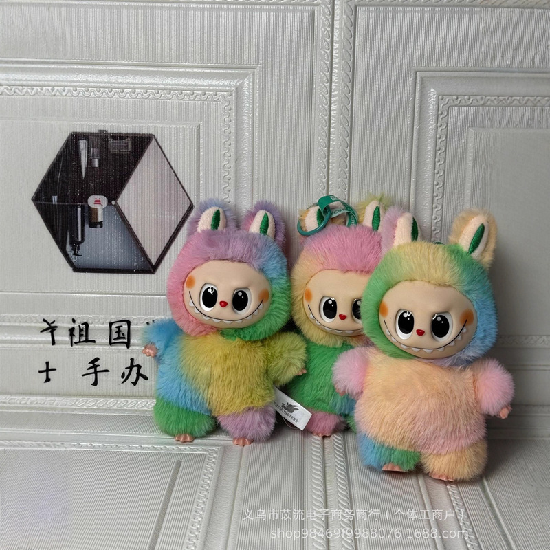 现货祖国版四代新款拉布布搪胶脸潮流跨境毛绒儿童玩具LABUBU热卖|undefined