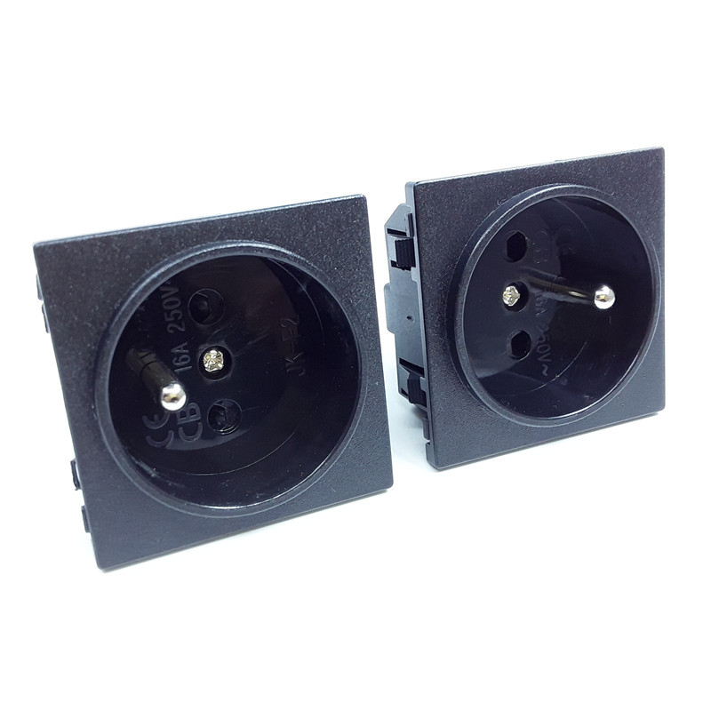 法式插座 法标嵌入卡式插座 法国AC电源插座 法规卡式插座