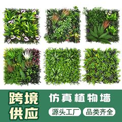 批发50*50绿植墙仿真植物草坪墙面装饰背景花墙塑料人造假草皮