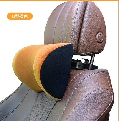 car neck pillow neck pillow – Headrest - coffee-brown-u-shaped-suede-cloth