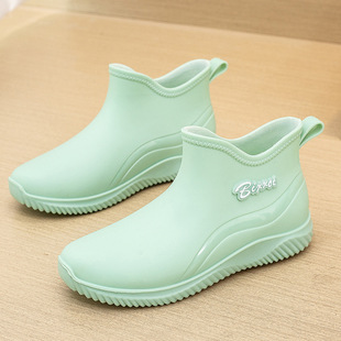Cross-border fashion sports rain boots women's non-slip wear-resistant new rain boots kitchen work women's adult short water shoes