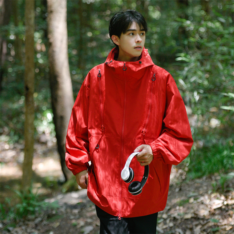 Autumn New Outdoor Mountaineering Clothing Waterproof Stormtrooper and Women's Same Style Multi Zipper workwear Jacket_voghion.com