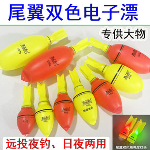Double-Color Electronic Float for Sea Fishing with Long Casting Rod, Eye-Catching Luminous Float for Big Fish Like Mandarin Fish and Bighead Carp