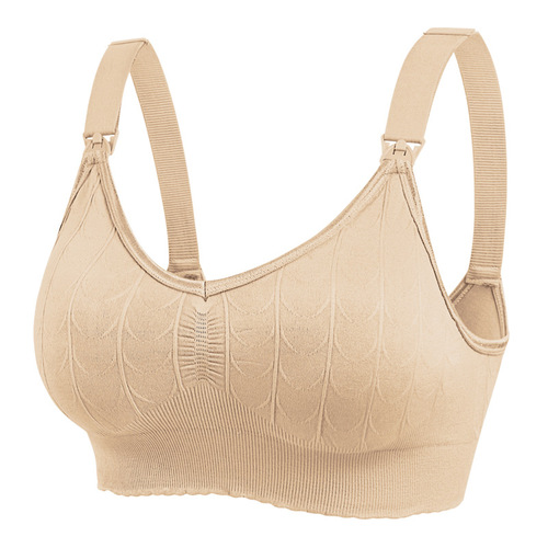 New high-end maternity front-buttoned large size nursing bra with large cup push-up anti-sagging nursing bra thin