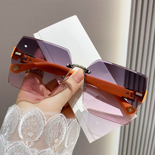 Fashionable sunglasses for women, high-end new style sunglasses for women, sun protection and UV protection, big face slimming sunglasses for men