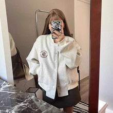 专柜撤回～剪标专柜美式棒球服外套女小个子休闲短款夹克上衣