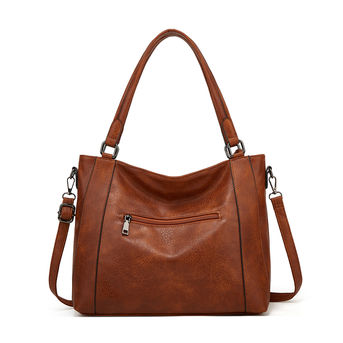 Women's Hobo Bag Set Large Capacity Soft Leather Shoulder Bag_voghion.com