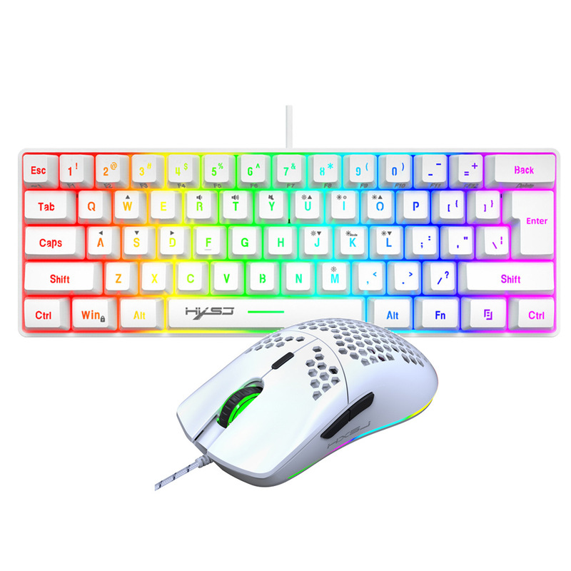 61-Key Wired Membrane Keyboard Set with Rgb Lighting, Gaming Mouse, Office Gaming Keyboard, In-Stock Wholesale