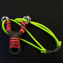 弹弓传统户外射鱼单工架子圆皮扁皮筋组金属不锈钢威力高精准弹弓